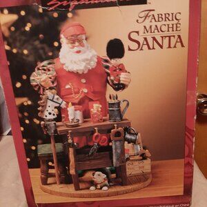 Santa's Workshop Kirkland Fabric Mache Figure NIB